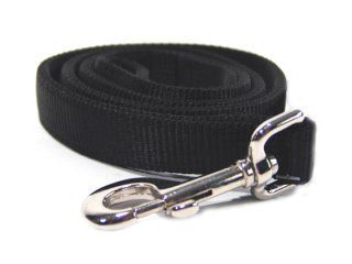 1" Deluxe Double Loop Nylon Lead w/swivel snap - Black (4'