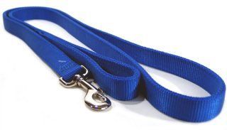 1" Deluxe Double Loop Nylon Lead w/swivel snap - Blue (6')