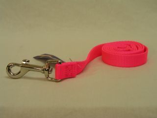 Single Thick Nylon Leash With Snap - Hot Pink