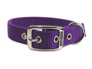 Deluxe Double Thick Nylon Collar - Hot Purple - 1" X 20"