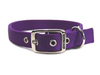 Deluxe Double Thick Nylon Collar - Hot Purple - 1" X 22"