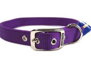 Deluxe Double Thick Nylon Collar - Hot Purple - 1" X 26"