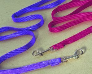 Single Thick Nylon Leash - Hot Purple