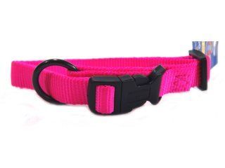 3/4" Fits All Adjustable Nylon Collar - Hot Pink 16-22