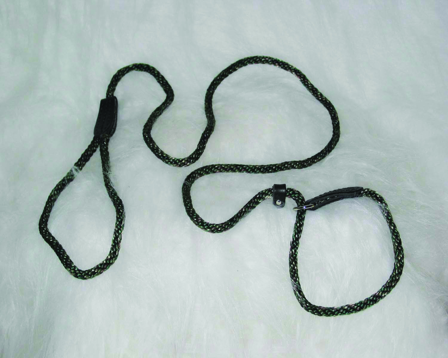 6' Quik Leash and Collar - Green/Tan