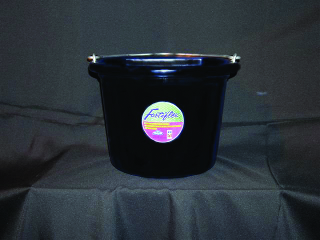 Flat Back Bucket 8qt - Black