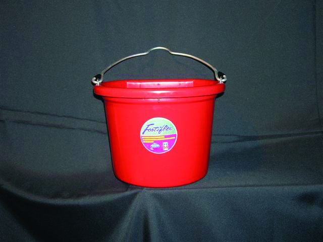 Flat Back Bucket 8qt - Red
