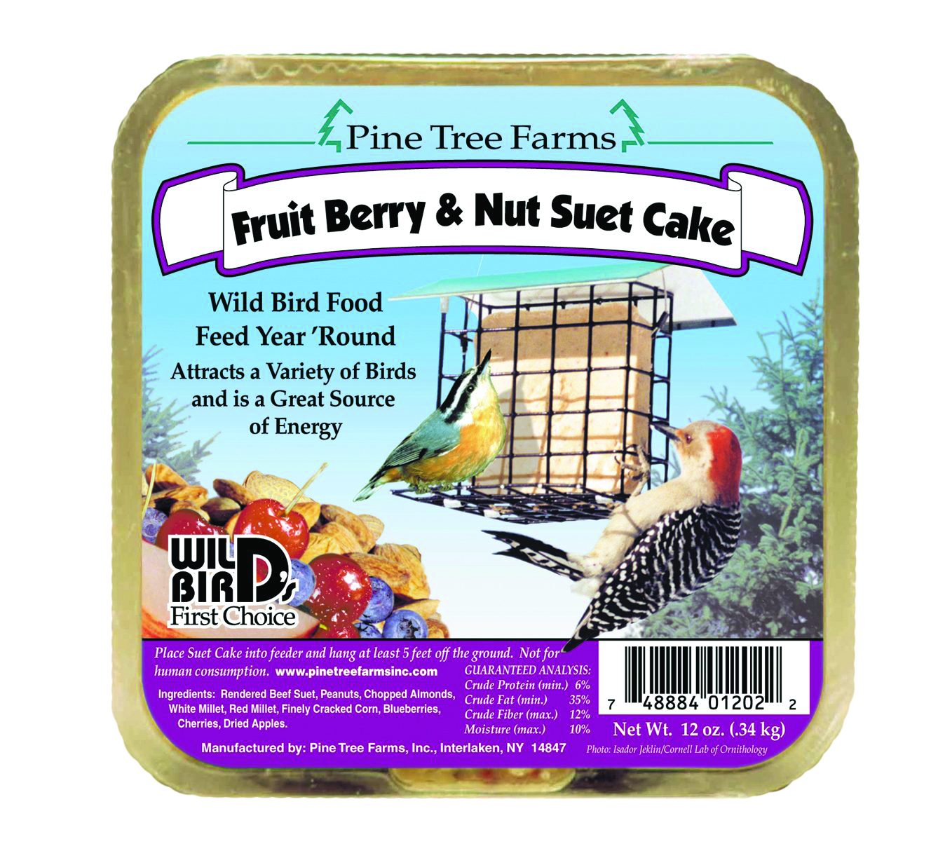 Fruit Berry & Nut Suet Cake - 12 oz.