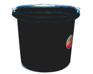 Flat Back Bucket 24qt - Black