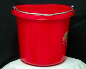Flat Back Bucket 24qt - Red