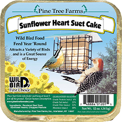 Sunflower Hearts Suet Cake - 12 oz.