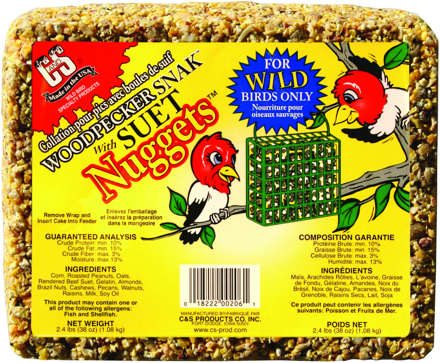 WOODPECKER SNAK WITH SUET NUGGETS