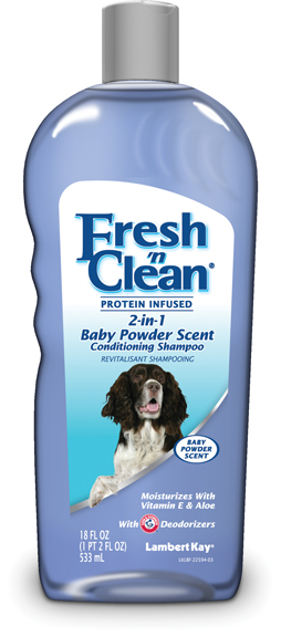 Fresh N' Clean baby powder dog shampoo - 18 oz