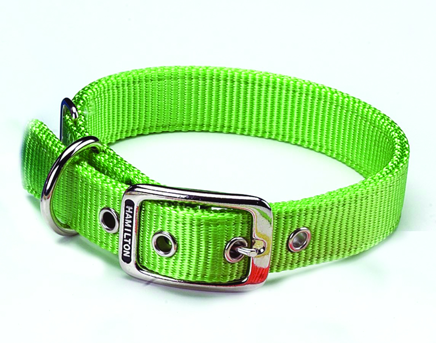 Double Nylon Dog Collar - Lime