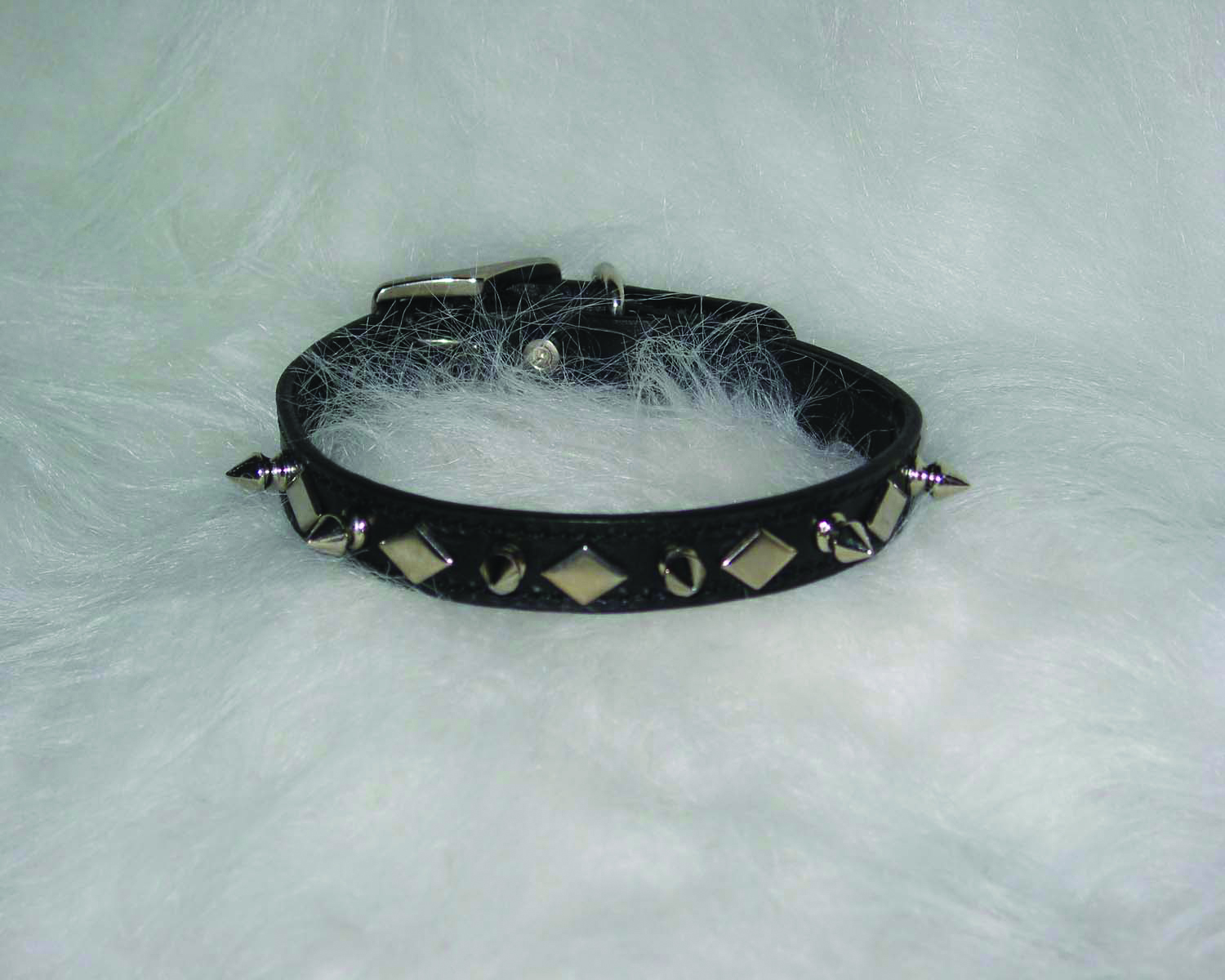 12" Spiked Leather Collar