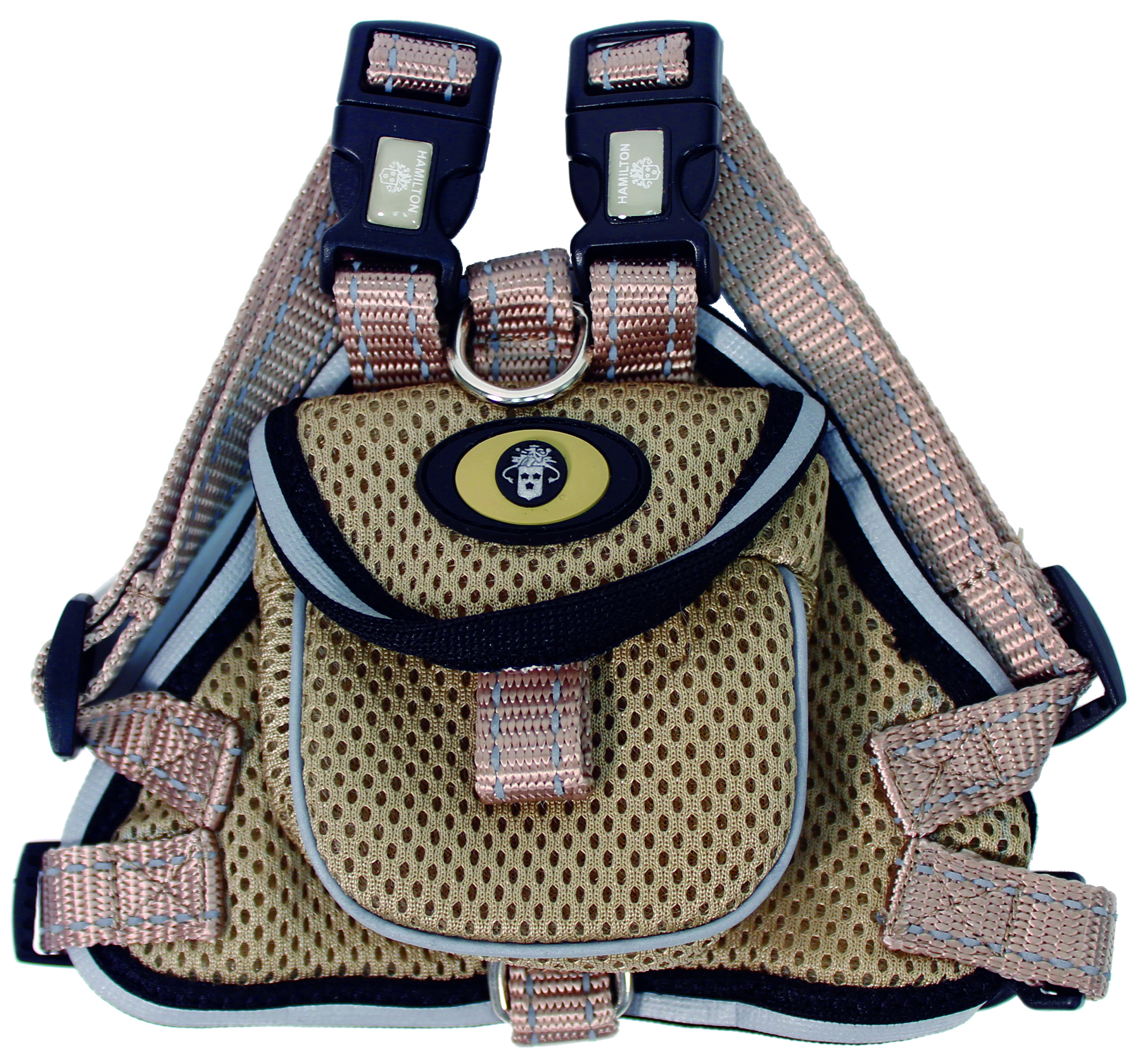 SOFT MESH DOG HARNESS WITH BACKBACK