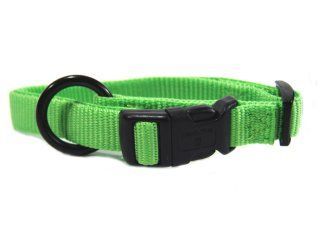 12-18" Nylon Adjustable Dogs Collar - Lime