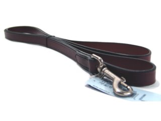 6' Medium Leather Leash - Burgundy