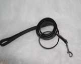 6' Fine Leather Leash - Black