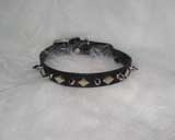 16" Spiked Leather Collar