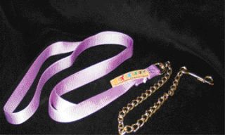NYLON LEAD WITH CHAIN & SNAP