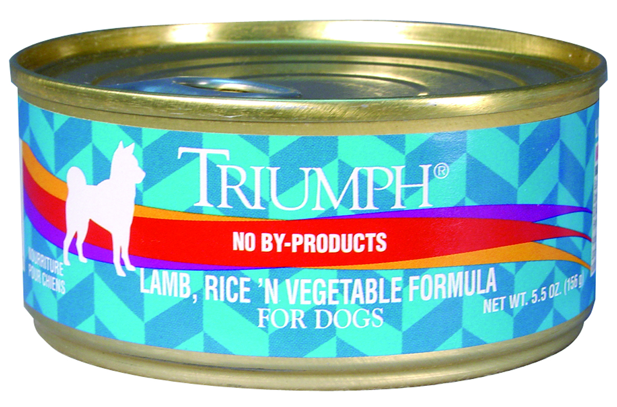 5.5 Oz Triumph Canned Dog Food - Lamb/Rice/Vegetable