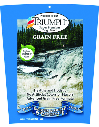 TRIUMPH GRAIN FREE SALMON AND SWEET POTATO RECIPE