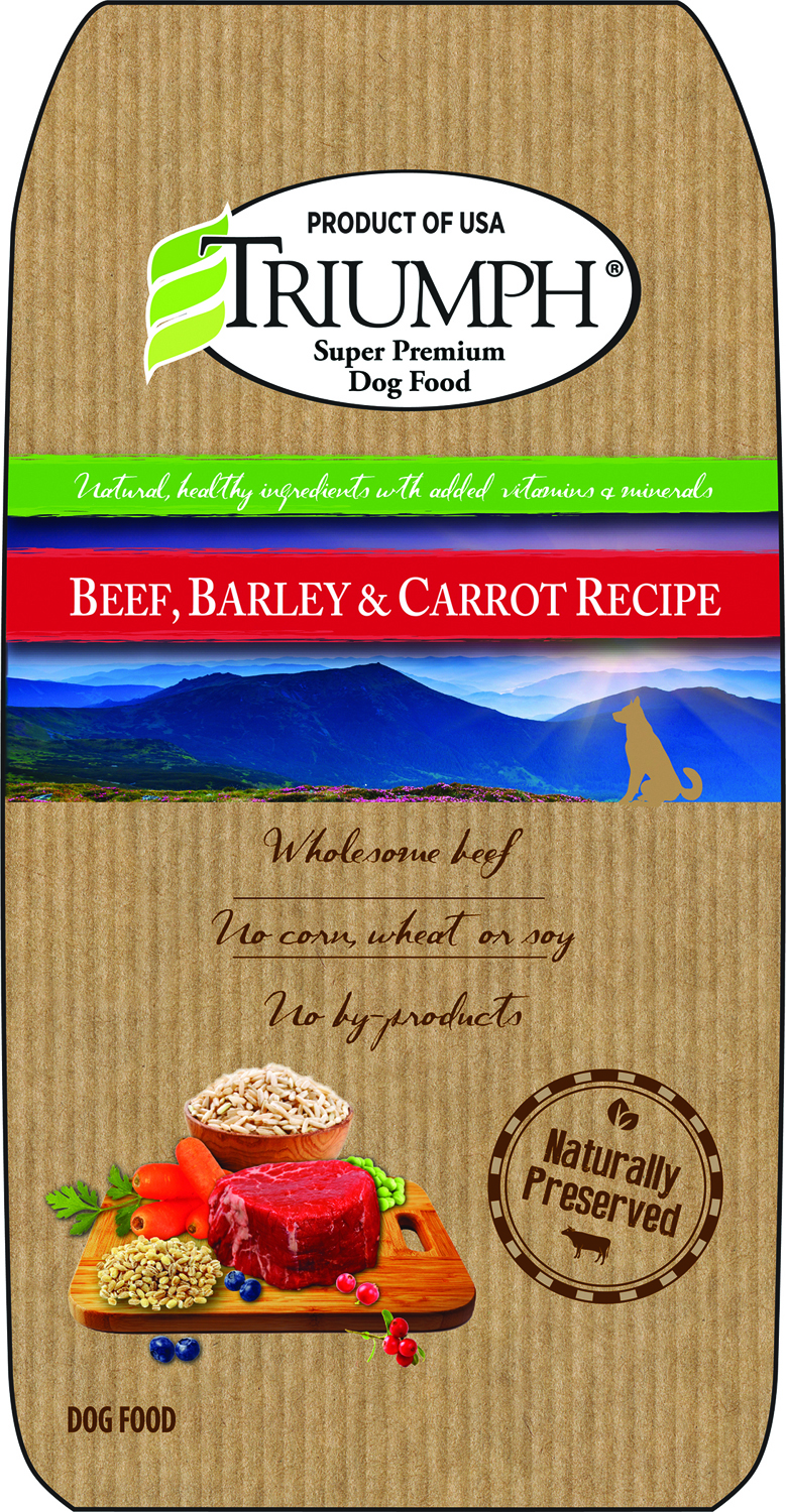 TRIUMPH BEEF, BARLEY, AND CARROT DOG FOOD