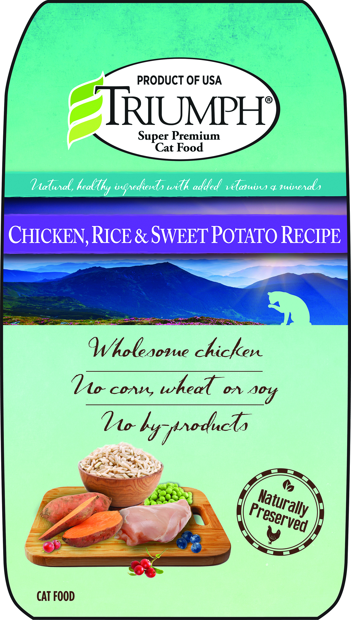 TRIUMPH CHICKEN, RICE AND SWEET POTATO CAT FOOD