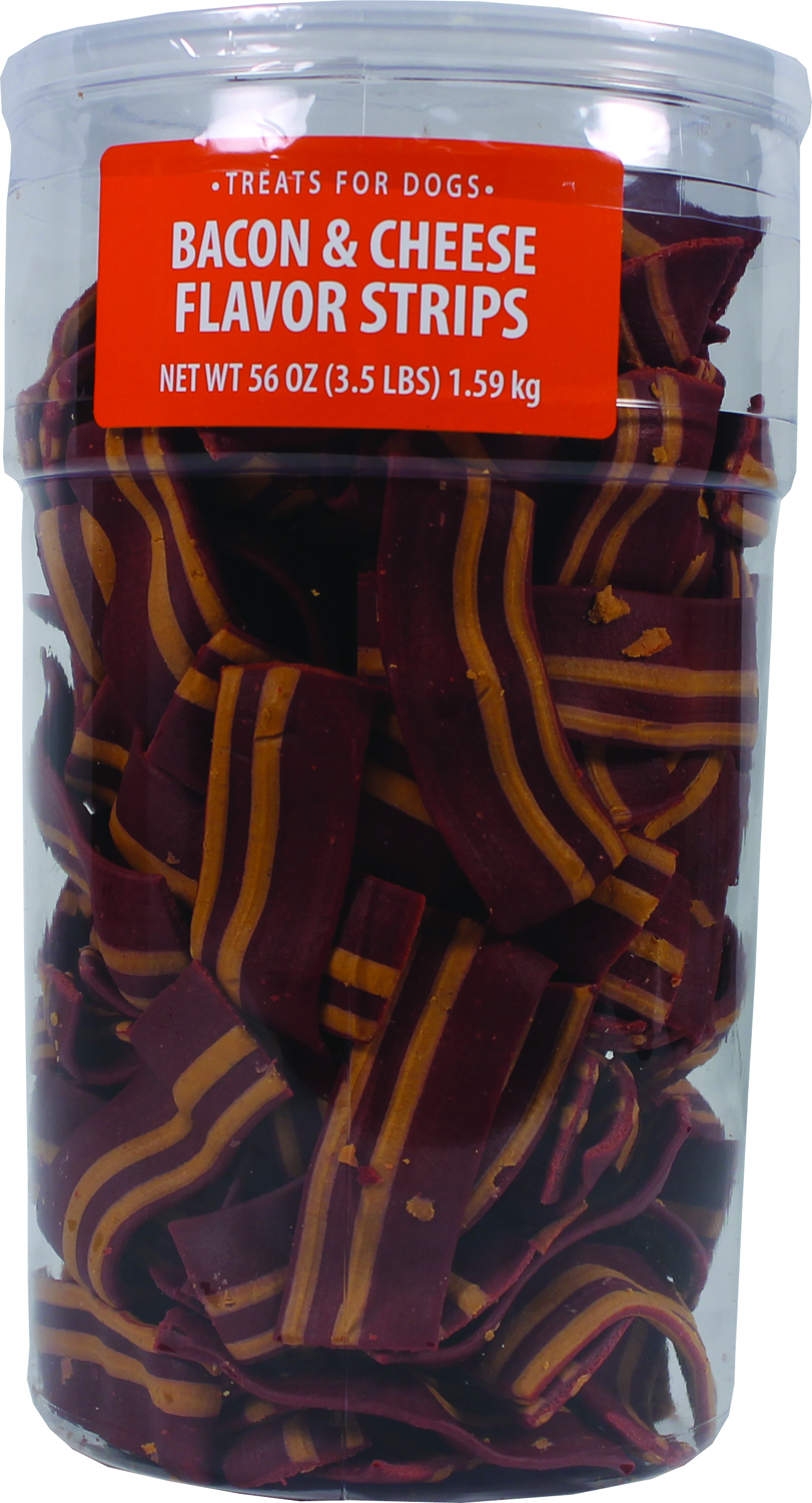 WAVY BACON & CHEESE FLAVOR STRIPS DOG TREATS