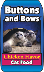 BUTTONS AND BOWS CAT FOOD