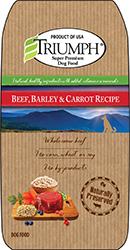 TRIUMPH BEEF, BARLEY, AND CARROT DOG FOOD