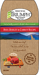 TRIUMPH BEEF, BARLEY AND CARROT DOG FOOD