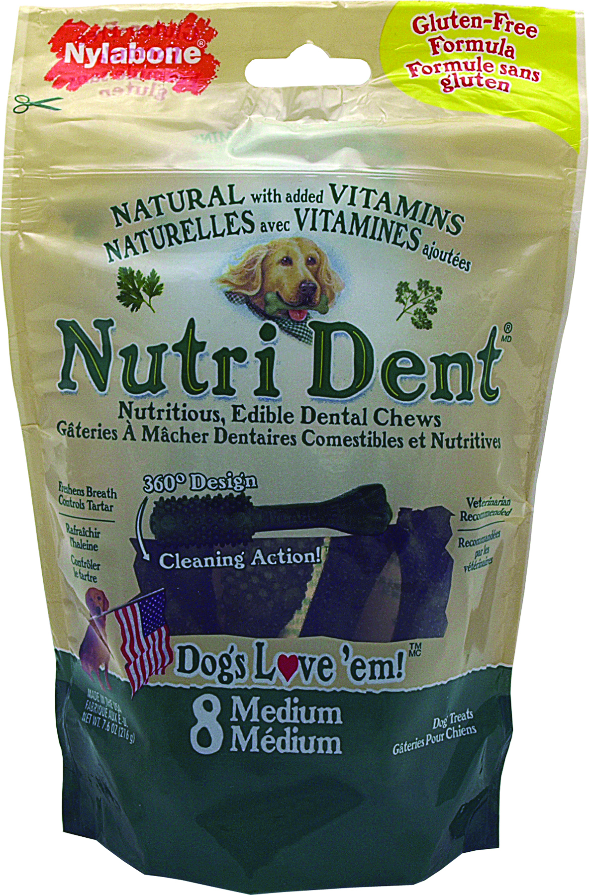 Nutri Dent Brush - Medium - 8/Pk.