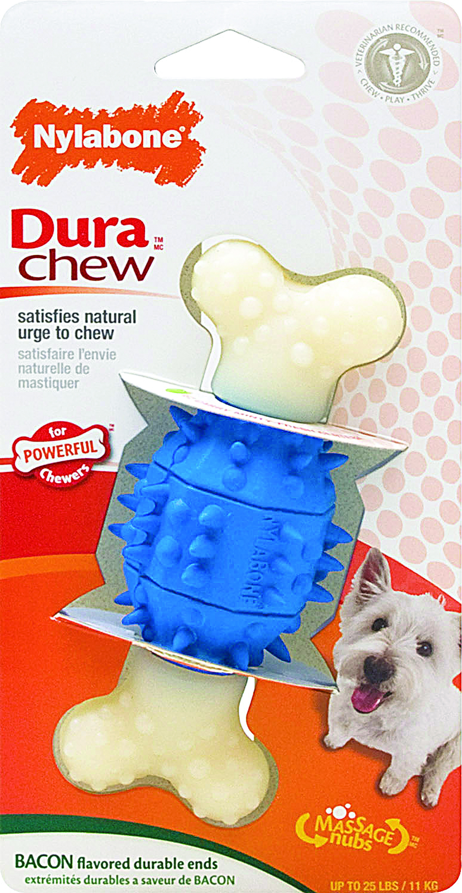 Double Action Dog Dental Chew - Ball w/Bristles