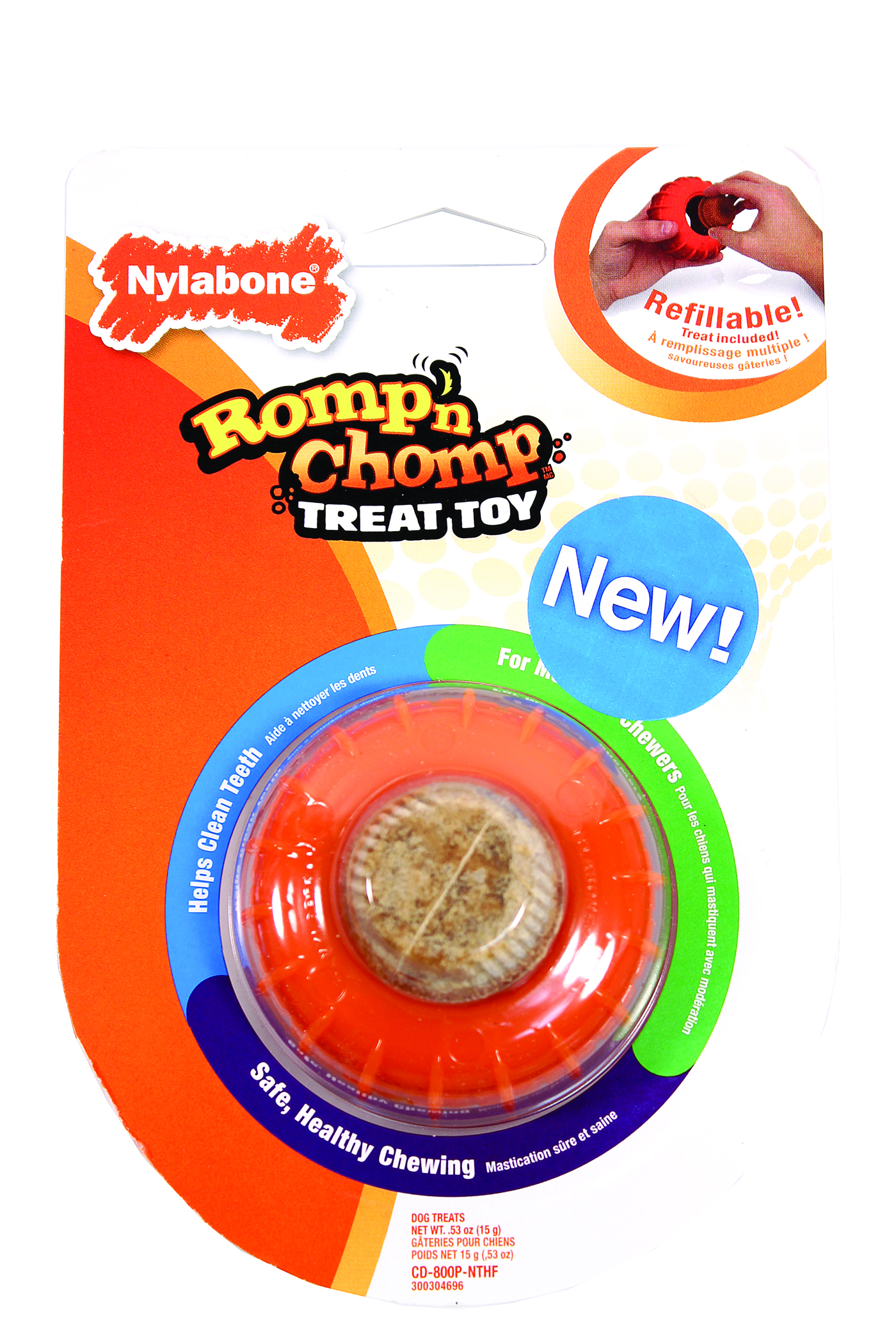 ROMP-N-CHOMP ROLLER DOG TREAT AND TOY