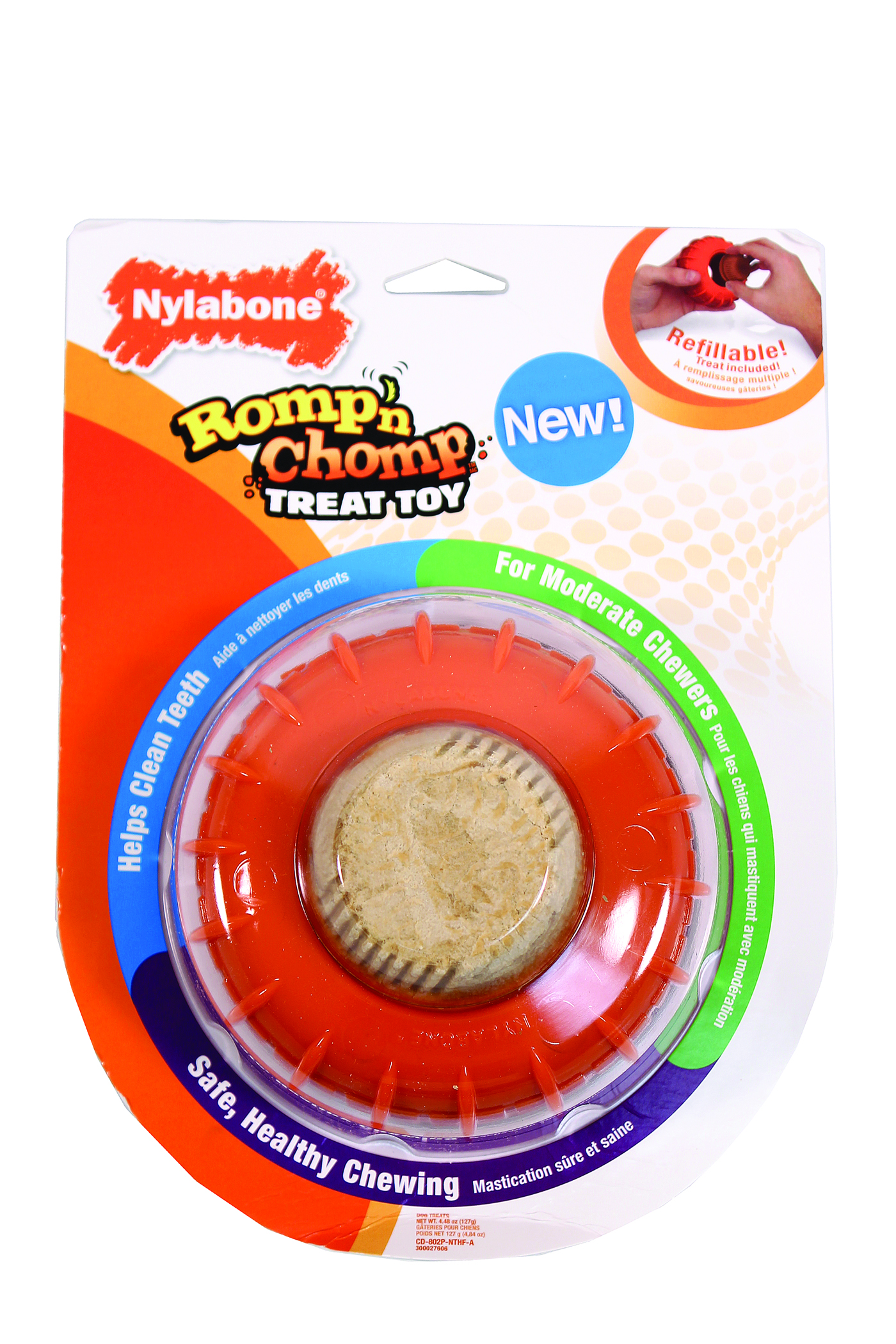 ROMP-N-CHOMP ROLLER DOG TREAT AND TOY