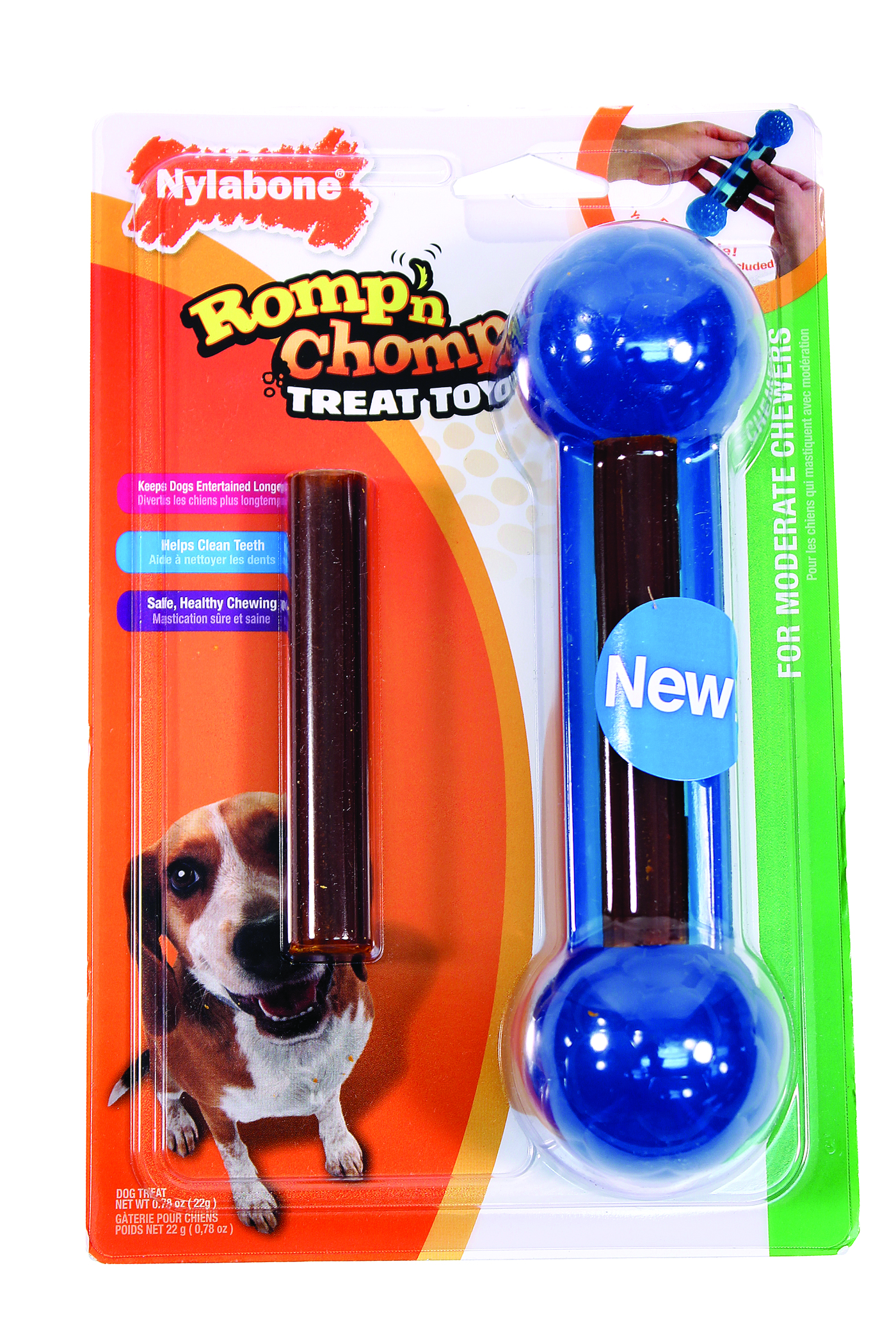 ROMP-N-CHOMP KNOBBY DOG TREAT AND TOY