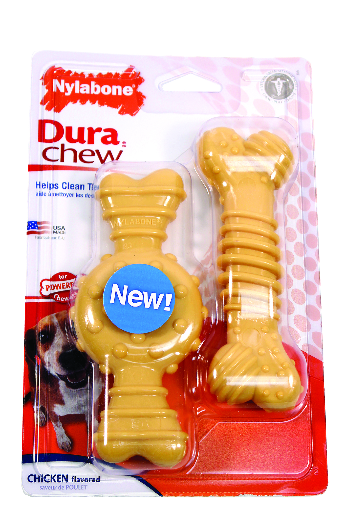 DURA CHEW TEXTURED RING AND BONE DOG CHEW