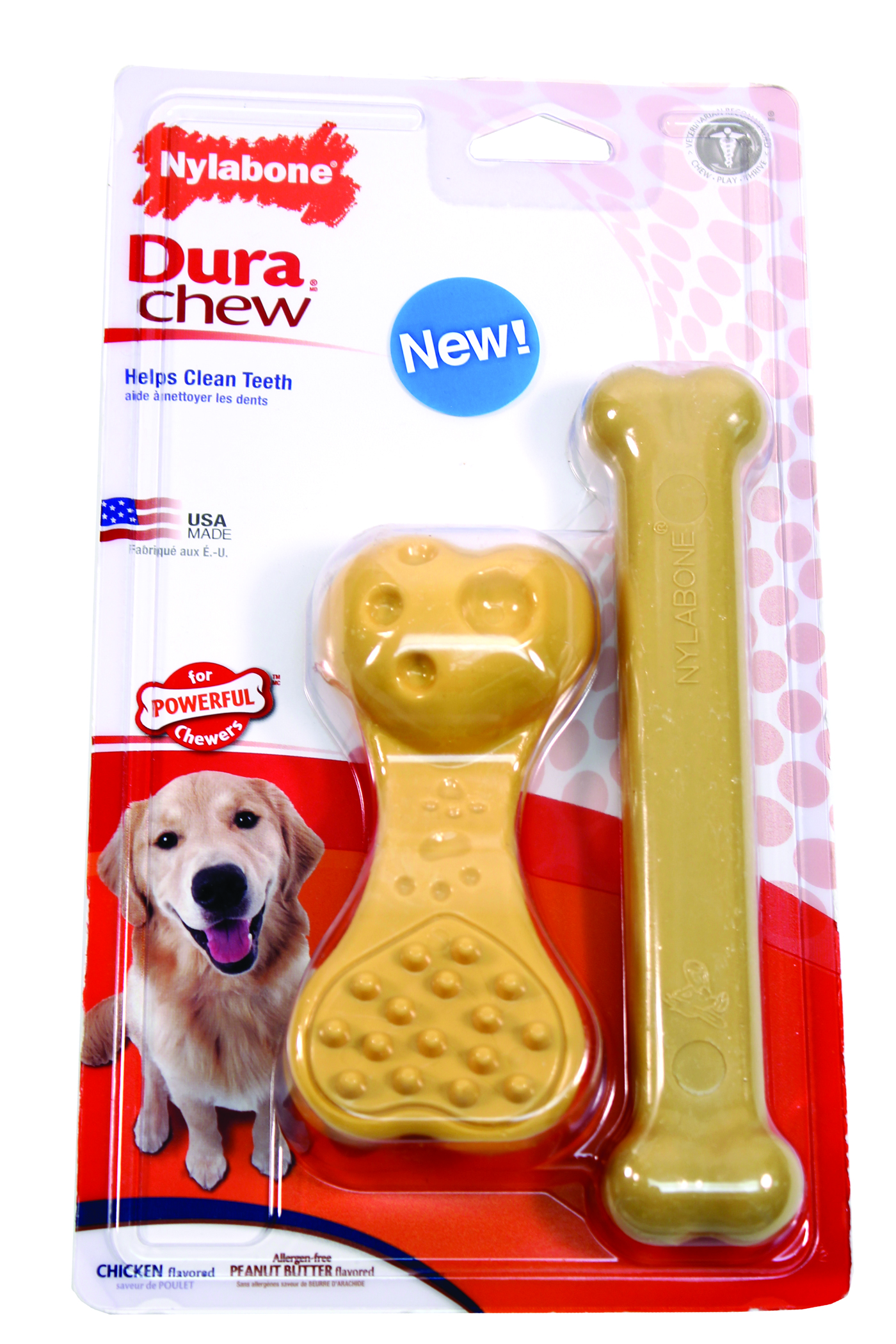 DURA CHEW WAVY AND FLAT BONE DOG CHEW