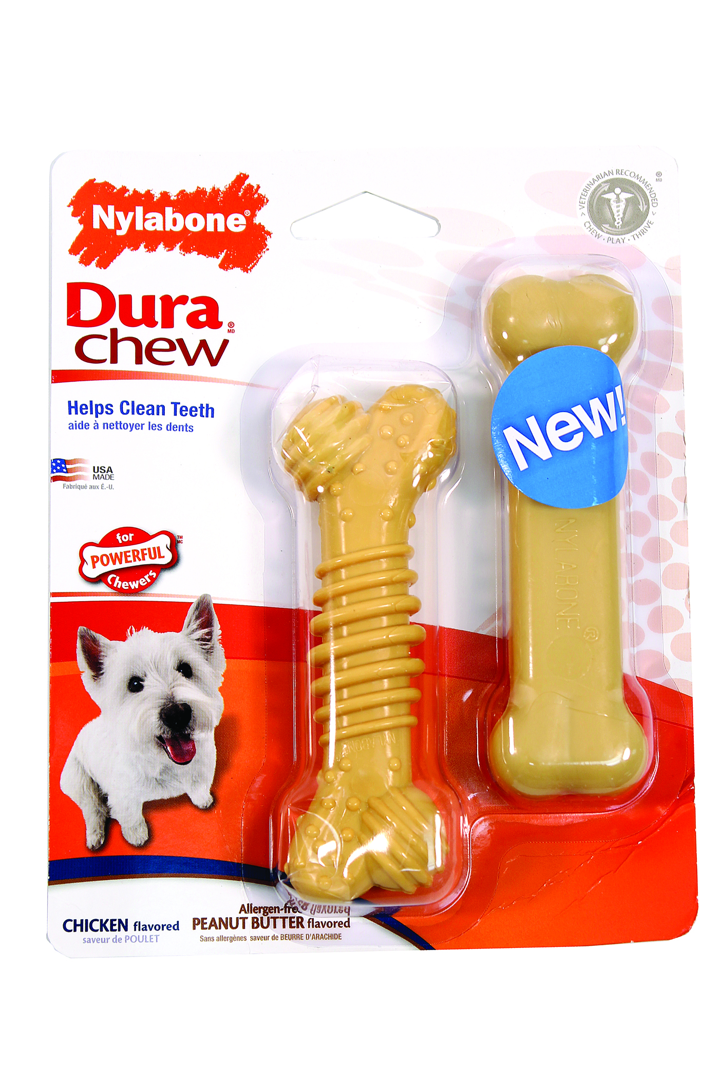 DURA CHEW TEXTURED AND FLAT BONE DOG CHEW