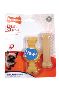 DURA CHEW TEXTURED RING AND FLAT BONE DOG CHEW