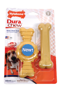 DURA CHEW TEXTURED RING AND FLAT BONE DOG CHEW