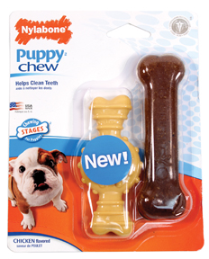 PUPPY CHEW TEXTURED RING AND FLAT BONE PUPPY CHEW