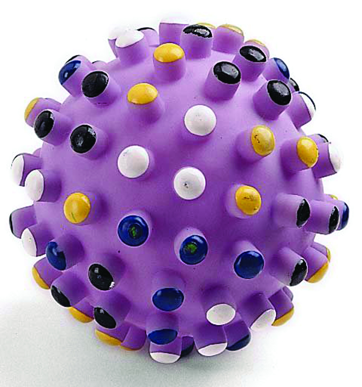 Vinyl gumdrop ball with colored tips - 5 in dog toy