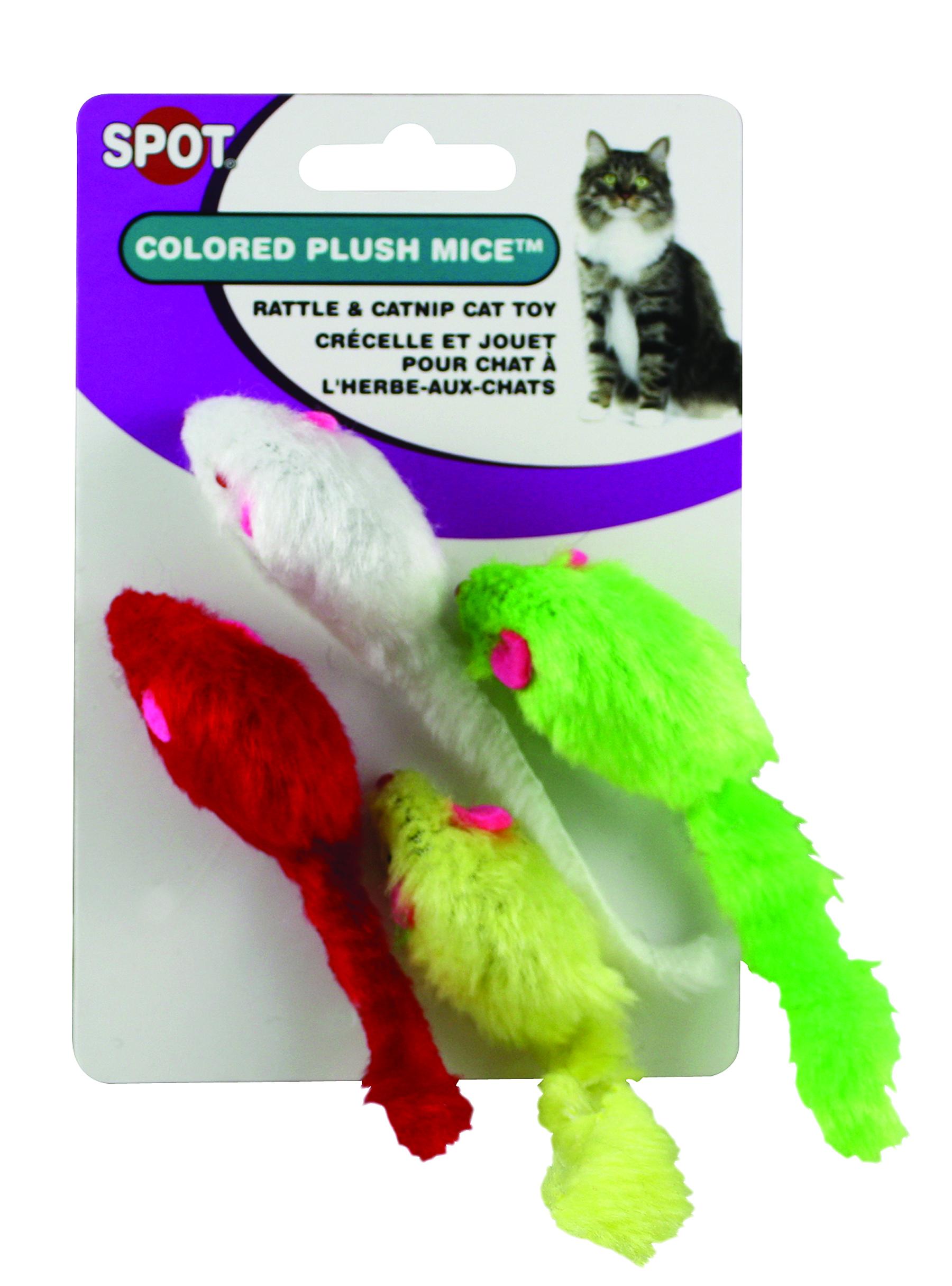 Fur Mouse Assorted Colors 4 Pack