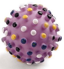 Vinyl gumdrop ball with colored tips - 5 in dog toy
