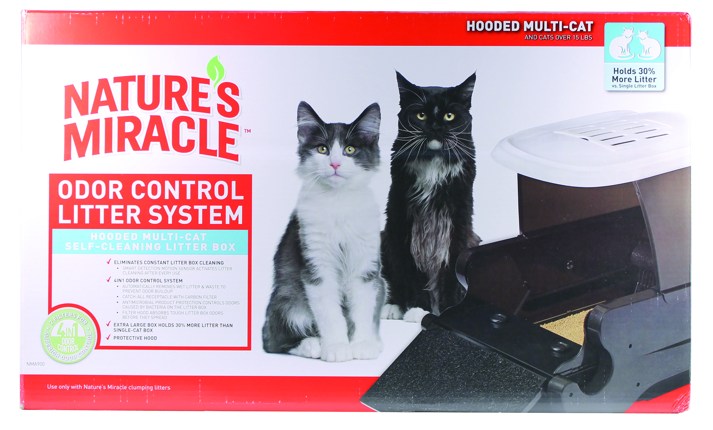 HOODED MULTI-CAT SELF-CLEANING LITTER BOX