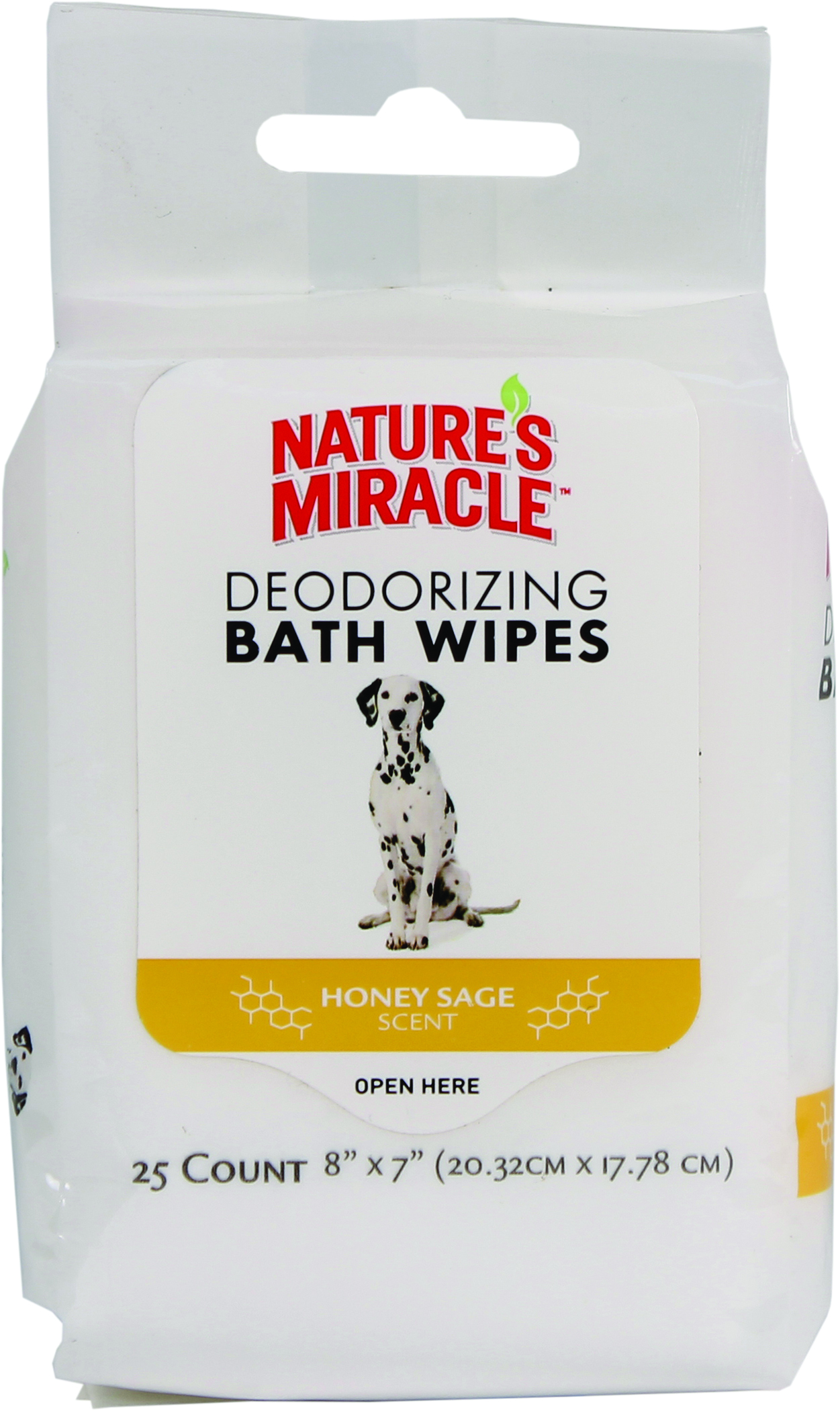 NATURES MIRACLE DEODORIZING BATH WIPES