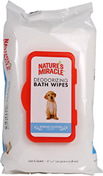 NATURES MIRACLE DEODORIZING BATH WIPES